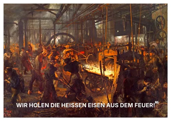 Postkarte Heiße Eisen