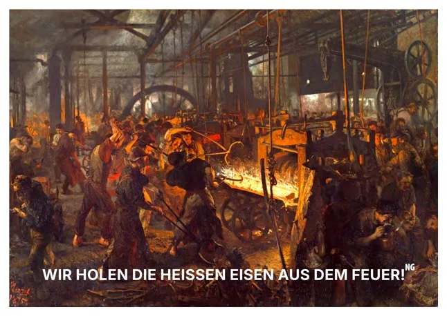 Postkarte Heiße Eisen